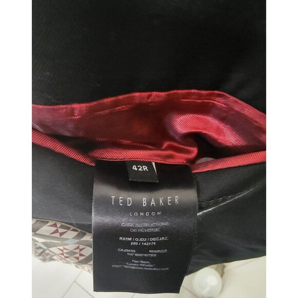 Ted Baker London Men's Wool Modern Fit Suit Jacket / Blazer Black Size 42R - Picture 12 of 13